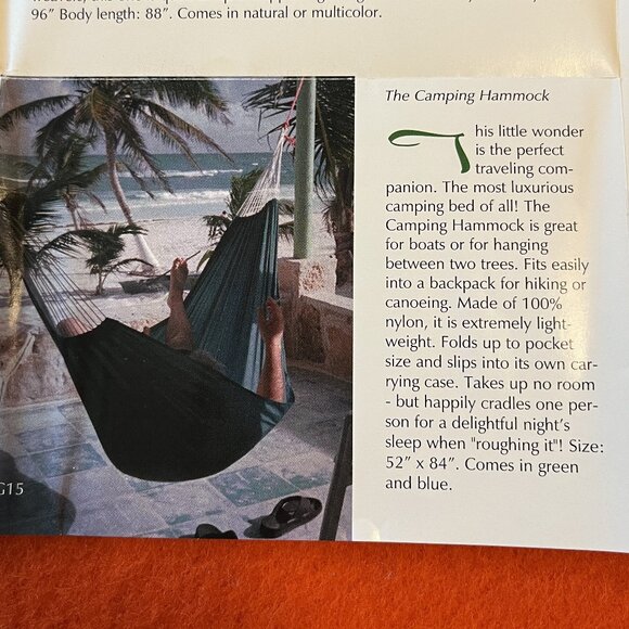 NWOT GOLDEN HAMMOCKS 1-Person 100% Nylon Camping Hammock With Mosquito Net - Picture 1 of 5